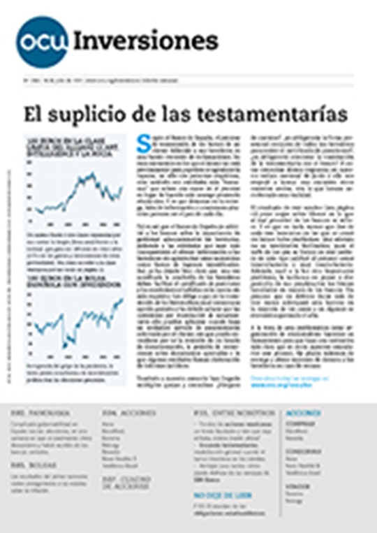 Portada de la revista semanal de OCU Inversiones nº 1.046.