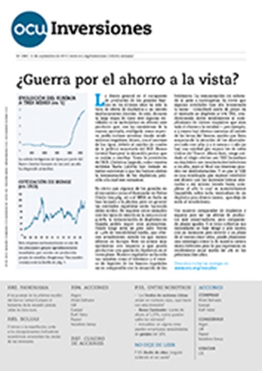 Portada de la revista semanal de OCU Inversiones nº 1049.