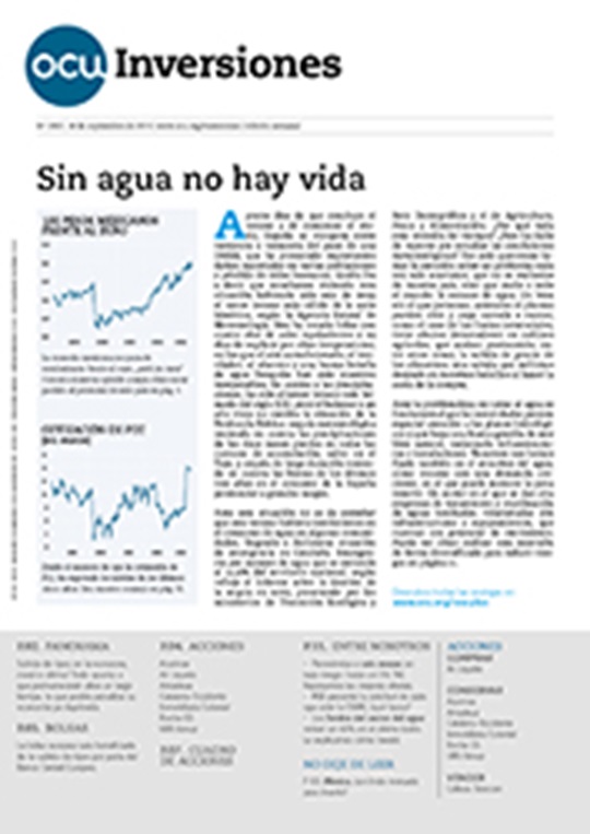 Portada de la revista semanal de OCU Inversiones nº 1050.