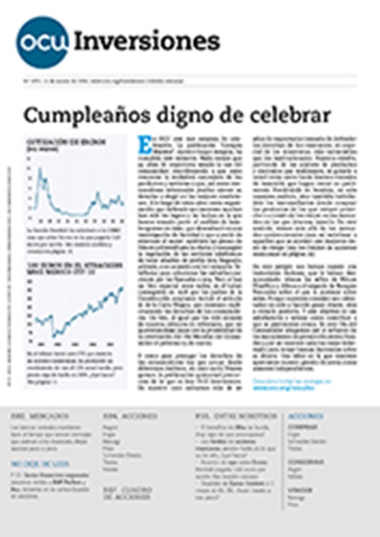 Portada de la revista semanal de OCU Inversiones nº 1075.