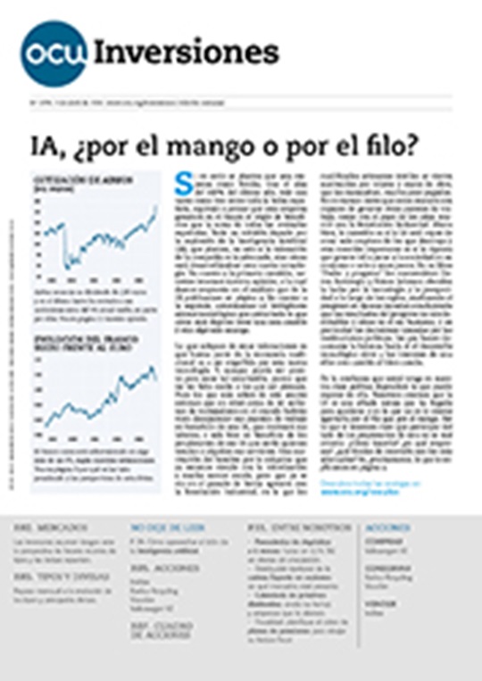 Portada de la revista semanal de OCU Inversiones nº 1.078.