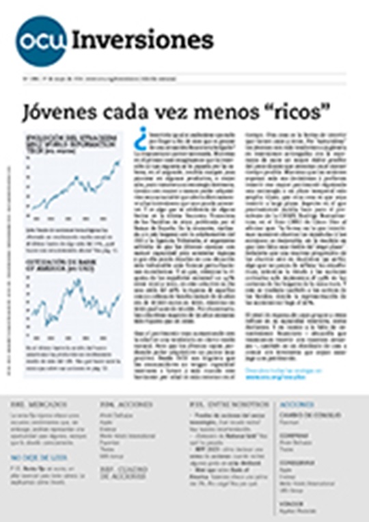 Portada de la revista semanal de OCU Inversiones nº 1.086.