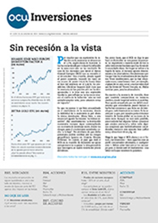 Portada de la revista semanal de OCU Inversiones nº 1.103.