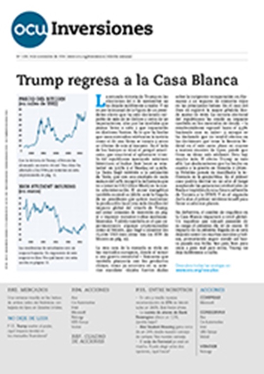 Portada de la revista semanal de OCU Inversiones nº 1.106.