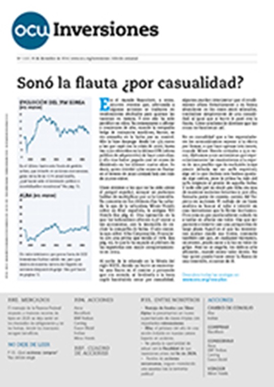 Portada de la revista semanal de OCU Inversiones nº 1.112.