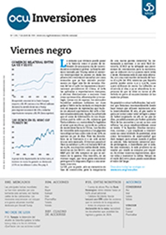 Portada de la revista semanal de OCU Inversiones nº 1.126.