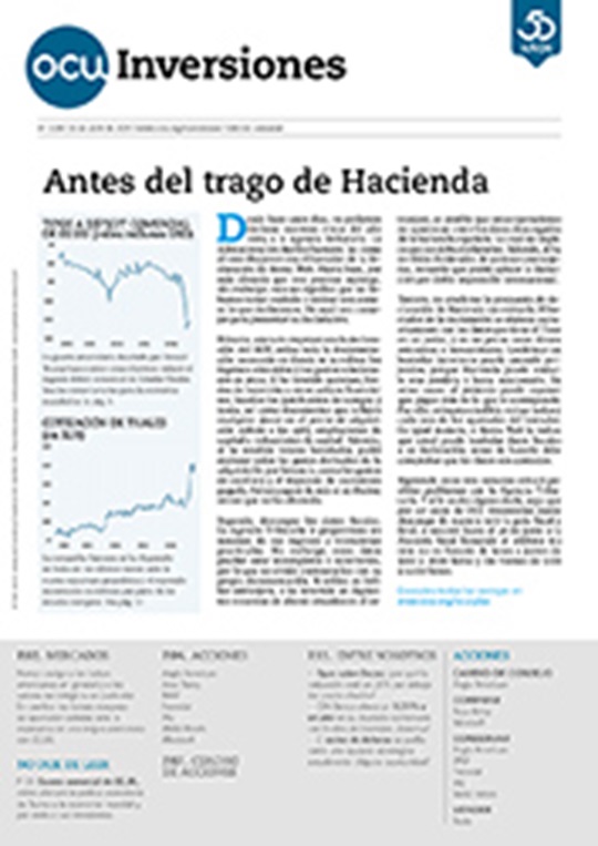 Portada de la revista semanal de OCU Inversiones nº 1.128.