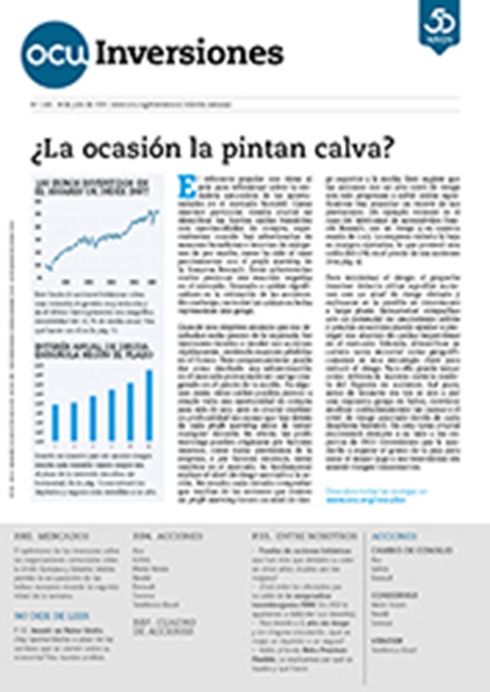 Portada de la revista semanal de OCU Inversiones nº 1.141.