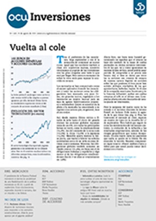 Portada de la revista semanal de OCU Inversiones nº 1.143.