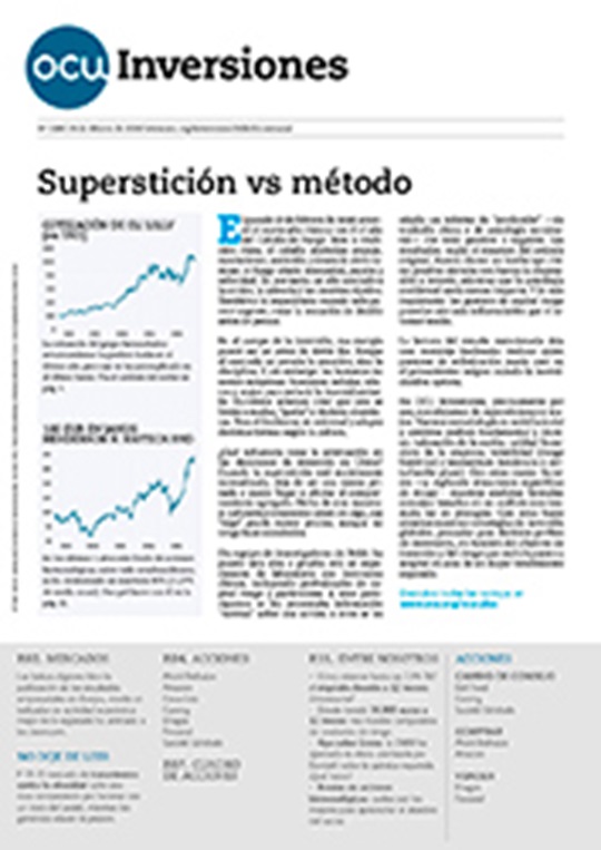 Portada de la revista semanal de OCU Inversiones nº 1.168.
