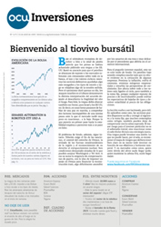 Portada de la revista semanal de OCU Inversiones nº 1.175.