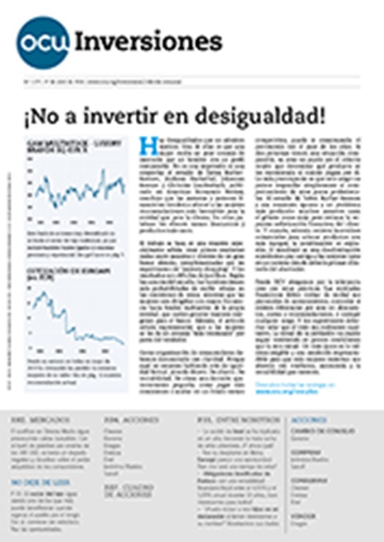 Portada de la revista semanal de OCU Inversiones nº 1.177.
