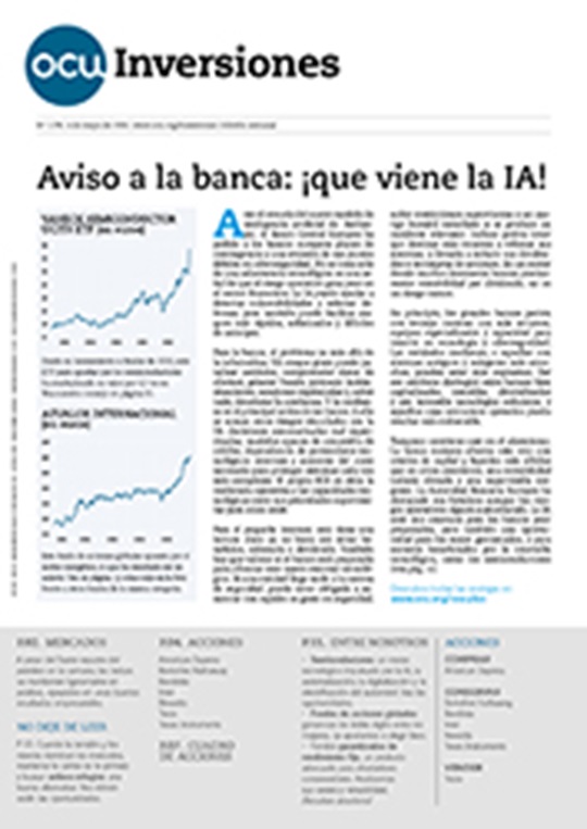 Portada de la revista semanal de OCU Inversiones nº 1.178.