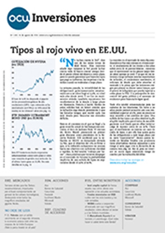 Portada de la revista semanal de OCU Inversiones nº 1.192.