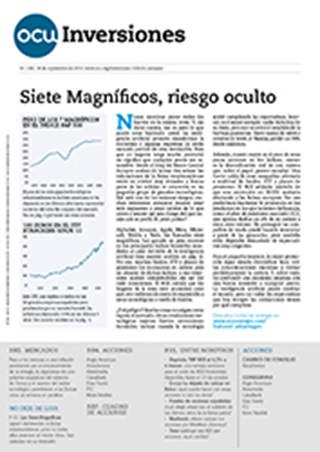 Portada de la revista semanal de OCU Inversiones nº 1.196.