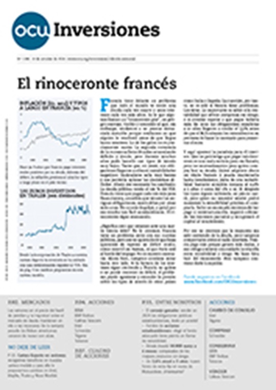 Portada de la revista semanal de OCU Inversiones nº 1.198.